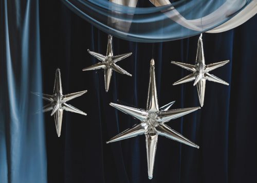 3D fólia lufi Star, 105cm, ezüst