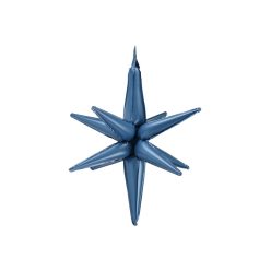3D fóliás léggömb Star, 105cm, sötétkék