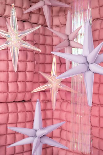 3D fólia lufi Star, 70cm, lila