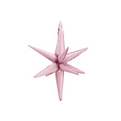 3D fólia lufi Star, 70cm, világos rózsaszín