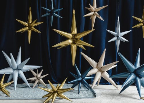 3D fólia lufi Star, 70cm, ködkék