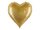 XXL Arany Szív Alakú Fólia Lufi - 136x129 cm