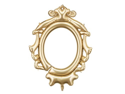 Fólia léggömb keret, 78x95 cm, arany