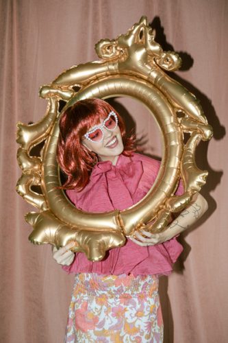 Fólia léggömb keret, 78x95 cm, arany