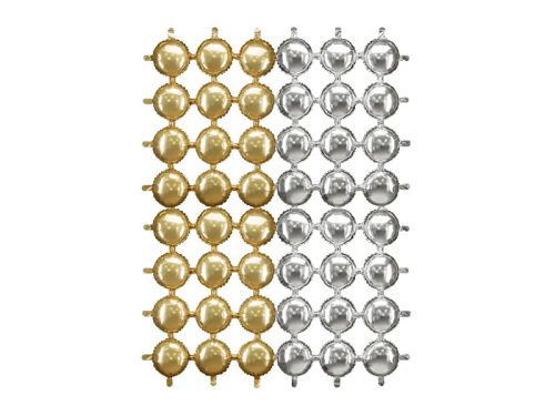 Fólia léggömb hátter, kétoldalas Kerek, arany-ezüst, 78x107 cm