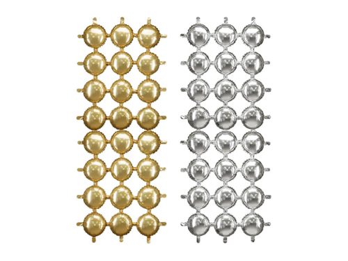 Fólia léggömb hátter, kétoldalas Kerek, arany-ezüst, 78x107 cm