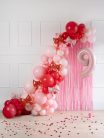 Foil balloons for garlands Bows, 25.5 x 25 cm, powder pink (1 pkt / 5 pc.)