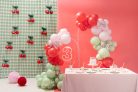 Foil balloons for garlands Bows, 25.5 x 25 cm, powder pink (1 pkt / 5 pc.)