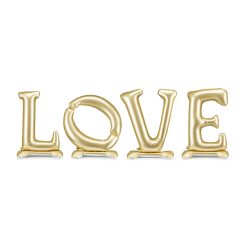 Álló fólia lufi 'LOVE', 350x114 cm, arany
