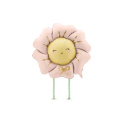 Fólia lufi Virág, 104x104 cm, pirosító rózsaszín