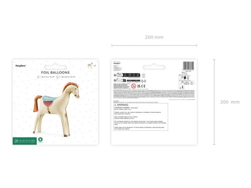 Fóliás Balloon Horse, 86,5x73 cm, mix