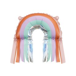   Fólia lufi szivárvány rojtokkal, 38x41 cm, mix (1 pkt / 3 db.)