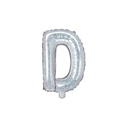   Fólia lufi betű ''D'', 35 cm, holografikus