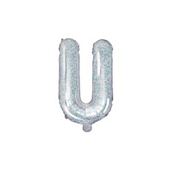   Fólia léggömb betű ''U'', 35 cm, holografikus