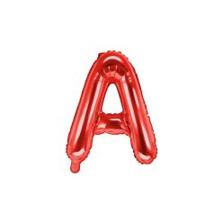 ''A'' betűs fólia lufi, 35 cm, piros