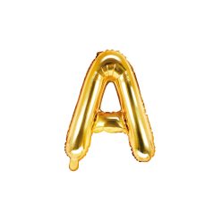 ''A'' betűs fólia lufi, 35 cm, arany