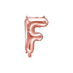   Foil Balloon Letter ''F'', 35cm, rose gold