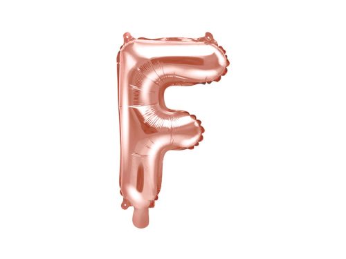 Foil Balloon Letter ''F'', 35cm, rose gold