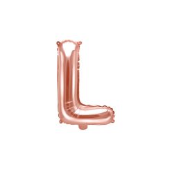 Fólia Lufibetű ''L'', 35 cm, rosegold