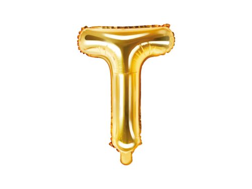 Fólia Balloon Letter ''T'', 35 cm, arany