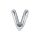 Foil Balloon Letter ''V'', 35cm, silver