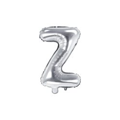   Fólia léggömb betű ''Z'', 35cm, ezüst
