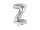 Fólia léggömb betű ''Z'', 35cm, ezüst