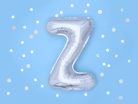 Fólia léggömb betű ''Z'', 35cm, ezüst