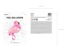 Flamingo fólia lufi, rózsaszín, 70x95cm