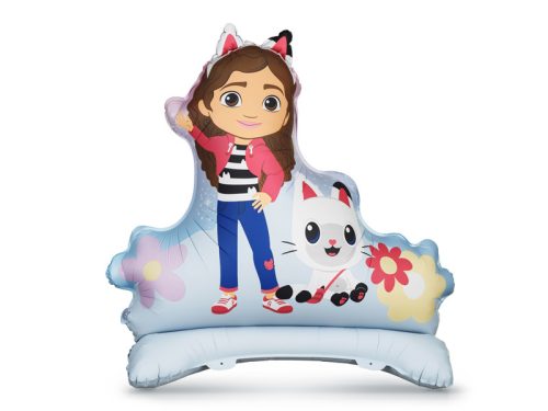 Gabby Babaház fólia lufi, álló, 92x90,5 cm, vegyes színek