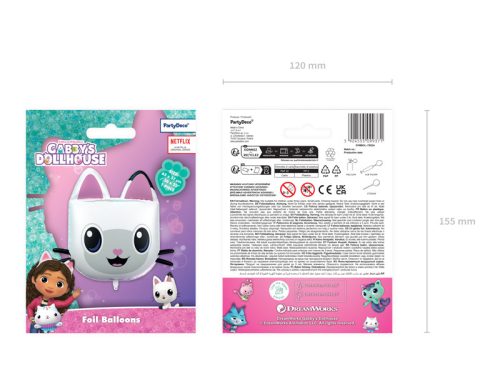 Pandy Paws fólia lufi, vegyes színek, 65x57 cm