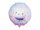 Színkeverék korong alakú fólia lufi, 35 cm, töltőszívóval