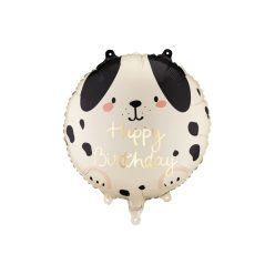 Happy Birthday fólia lufi, kerek, 35x35 cm, vegyes színben