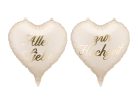 Szív alakú fólia lufi „Alles Liebe zur Hochzeit”, 45 cm, 2 db