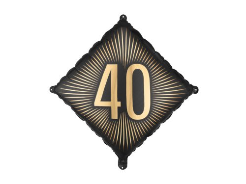 Fekete Arany Feliratos Fólia Lufi 40-es Szám, 46x46 cm