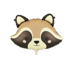   Rókazsákmány fólia lufi, 59x39 cm, barna-krém színekben