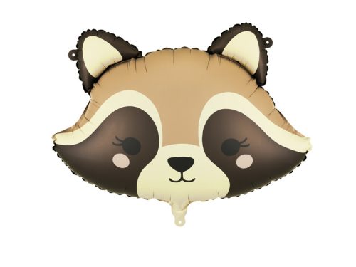 Rókazsákmány fólia lufi, 59x39 cm, barna-krém színekben