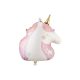 Unikornis fólia lufi krém-rózsaszín arany részletekkel, 52x61 cm