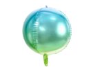 Fóliás Balloon Ombre Ball, kék és zöld, 35cm