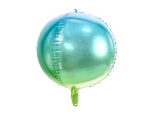 Fóliás Balloon Ombre Ball, kék és zöld, 35cm