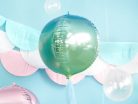 Fóliás Balloon Ombre Ball, kék és zöld, 35cm