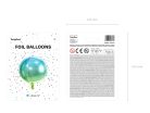 Fóliás Balloon Ombre Ball, kék és zöld, 35cm