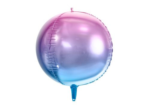 Foil Balloon Ombre Ball, lila és kék, 35cm