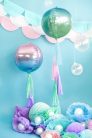 Foil Balloon Ombre Ball, lila és kék, 35cm