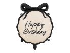 Happy Birthday fólia lufi, kerek, vegyes színek, 47,5x45 cm