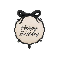   Happy Birthday fólia lufi, kerek, vegyes színek, 47,5x45 cm