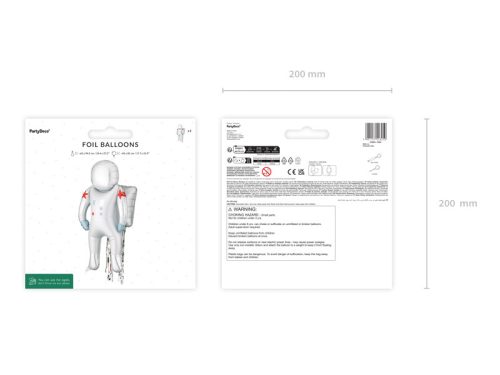 Lufi fólia űrhajós alakú 45x81 cm, ezüst - Decor it!