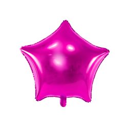 Fóliás Balloon Star, 48cm, sötét rózsaszín