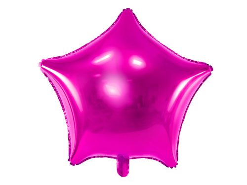 Fóliás Balloon Star, 48cm, sötét rózsaszín