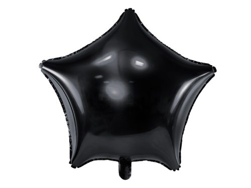 Fóliás Balloon Star, 48cm, fekete